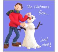 Son Just Chill Christmas Greeting Card One Lump or Two Holy Mackerel Cards