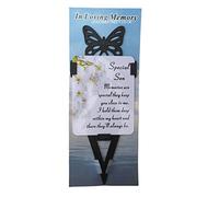 Son Memorial Laminated Card With Butterfly Stake Holder And Special Message By Homestreet