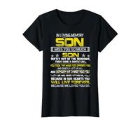 Son Memorial Plaque, A Beautiful Remembrance Value Graphic T-Shirt, Women, Black, XS