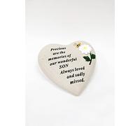 Son Memorial Stone - Bee Daisy on Heart - DF18314-H