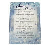 Son Missing You Christmas Memorial Remembrance Verse Plastic Coated Grave Graveside Card