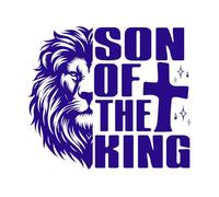 Son of The King Aesthetic Christian Mens Lettering Decals 42x48cm Removable Without Leaving Glue DarkBlue