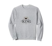 Son of the King: Royal Christian Faith Emblem Sweatshirt, Adult Unisex, Heather Grey, L