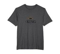 Son of The King: Royal Christian Faith Emblem T-Shirt, Men's Big and Tall, Dark Heather Grey, 6X Tall