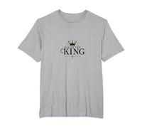 Son of The King: Royal Christian Faith Emblem T-Shirt, Men's Big and Tall, Heather Grey, 6X Tall