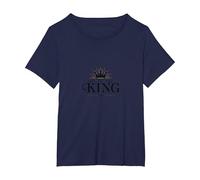 Son of The King: Royal Christian Faith Emblem T-Shirt, Women's Plus, Navy, 2X