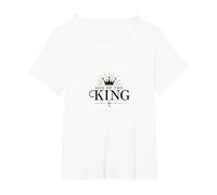 Son of The King: Royal Christian Faith Emblem T-Shirt, Women's Plus, White, 2X