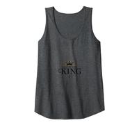 Son of The King: Royal Christian Faith Emblem Tank Top, Women, Dark Heather Grey, L