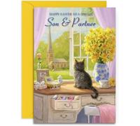 Son & Partner Easter Card - Spring Morning - Medium Sized Card (A5 Size -148mm x 210mm) with Envelope