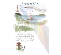 SON Seaside Lighthouse BIRTHDAY Card