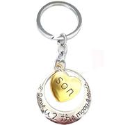 Son Son I Love You To The Moon and Back Gold and Silver Heart Moon Keychain, silver, One Size, Modern
