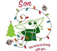 Son The Force Is Strong Yoda Star Wars Christmas Card Xmas Greeting Cards 690441