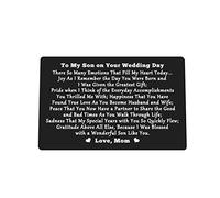 Son Wedding Gifts from Mum Engraved Wallet Insert Card for Son on Wedding Day from Mum to My Son Gifts Mum to Son Gifts Son Wedding Card from Mum