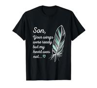 Son Wings were Ready By My Heart Not Memorial Value Graphic T-Shirt, Men, Black, XL