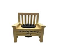 Son Wooden Memorial Bench with Flower Insert Pot Graveside Crematorium Plaque Garden