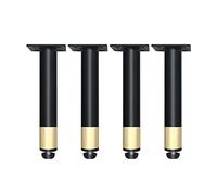 Sonakia Adjustable Furniture Feet, Diy Metal Sofa Legs, Modern Style Replacement Feet, for Bedside/TV Cabinet, Coffee Table, Bench, Black/Gold Cabinet Legs, Various Sizes,black gold,18cm/7.1in