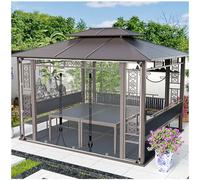 Sonakia Outdoor Clear Waterproof Tarp Curtains, 0.5mm Transparent Pvc Tarpaulin Side Panels, Tarpaulin Cover With Grommets, Pergola/gazebo Side Curtains,WxH-1.9x2m/6.2 * 6.6ft