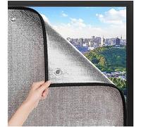 Sonakia Sun Protection Privacy Window Film, Double Aluminium Bubble Insulation Foil, Suction Cup Blackout Film, Heat Reflective Window Film, Anti Glare Uv Glass Tint Sticker,WxH-60x150cm/24 * 59in