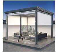 Sonakia Transparent Tarpaulin Side Panels, Outdoor Clear Tarp Curtains With Zip, Heavy Duty Waterproof Tarpaulin Cover With Eyelets, for Pergola Gazebo Patio,WxH-2x1.8m/6.6 * 5.9ft