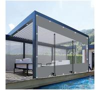 Sonakia Transparent Tarpaulin Side Panels, Outdoor Tarp Curtains With Zipper Door, Gazebo Pergola Waterproof Tarpaulin Side Panels, Clear Tarpaulin Cover,WxH-4.3x2.2m/14 * 7.2ft