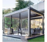 Sonakia Waterproof Tarpaulin Side Panels, 0.3mm Outdoor Tarp Curtains, Transparent Tarpaulin Cover for Gazebo Garage Garden, Clear Pvc Tarpaulin Curtains With Zipper Door,WxH-3.5x3.5m/11.5 * 11.5ft