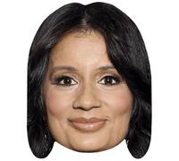 Sonali Shah (Smile) Celebrity Mask, Flat Card Face, Fancy Dress Mask