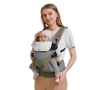 SONARIN 3-in-1 Breathable Baby Carrier,Multi-Function Lightweight Baby Wrap Carrier Ergonomic Child Carrier Backpack,Front and Back Carry for Newborn and Toddler 3-48 Months(Green)