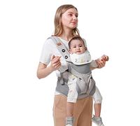 SONARIN 3-in-1 Breathable Baby Carrier,Multi-Function Lightweight Baby Wrap Carrier Ergonomic Child Carrier Backpack,Front and Back Carry for Newborn and Toddler 3-48 Months(Grey)