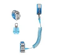 SONARIN Anti Lost Wrist Link Belt,360° Rotate Children Hand Harness Safety Leash Toddler Wrist Reins Walking Strap with Elastic Wire Rope & Security Lock for Walking Travel 1.5M(Blue)