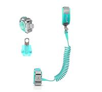 SONARIN Anti Lost Wrist Link Belt,360° Rotate Children Hand Harness Safety Leash Toddler Wrist Reins Walking Strap with Elastic Wire Rope & Security Lock for Walking Travel 2.5M(Green)