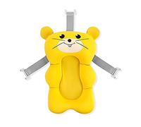 SONARIN Baby Bath Pad,Non-Slip Baby Bath Cushion Mat Infant Floating Bathtub Pad Newborn Bath Tub Seat Mat Soft Bath Pillow for Tub Adjustable Baby Shower Support Seat for Baby 0-12 Months(Yellow)