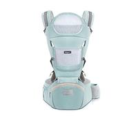 SONARIN Baby Carrier Ergonomic with Hip Seat/Pure Cotton,Head Support,Multiposition:Dorsal, Ventral, Adjustable for Newborn and Toddler 0 to 36 Month (up to 30 kg) Green