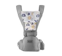 SONARIN Baby Carrier Ergonomic with Hip Seat,Pure Cotton Lightweight Breathable Baby Carrier for Newborn and Toddler 0-36 Months,Approved by Safety Standard,Multiposition,up to 30 KG(Gray)