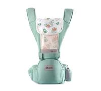 SONARIN Baby Carrier Ergonomic with Hip Seat,Pure Cotton Lightweight Breathable Baby Carrier for Newborn and Toddler 0-36 Months,Approved by Safety Standard,Multiposition,up to 30 KG(Green)