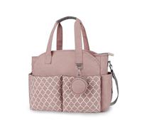 SONARIN Baby Changing Tote Bag,Multi-Function Waterproof Nappy Changing Bag Satchel Messenger Bags Travel Diaper Bags with Pacifier Holder Large Capacity for All Baby Accessories(Pink)
