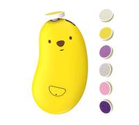 SONARIN Baby Nail Trimmer Electric,Safe Baby Nail File with 6 Grinding Heads Whisper Quiet Baby Nail Clipper Manicure Set with Light for Newborn Baby Adults Toes Fingernails(Yellow)