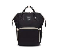 SONARIN Baby Nappy Changing Backpack,Diaper Bag,Multi-Function Travel Backpack Organizer with Bottle Insulated Bags,Waterproof, Large Capacity(Black)