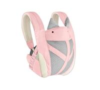 SONARIN Breathable Lightweight Baby Carrier,Ergonomic Cotton Baby Wrap Carrier Comfortable Child Carrier Backpack,Front and Back Carry for Newborn and Toddler 0-36 Months(Pink)
