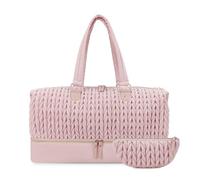 SONARIN Double-Layer Baby Nappy Changing Tote Bag,Large Capacity Waterproof Baby Changing Bag with Cooler Portion Portable Travel Baby Diaper Bag Maternity Bag with Purse(Pink)