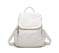 SONARIN Fashion Simple Backpack Women,Large Capacity Ladies Backpack Anti-Theft Casual Daypack Travel Backpack School College Backpack Work Bag for Girls Ladies(White)