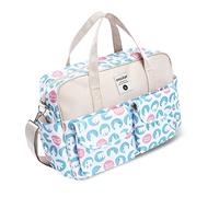 SONARIN Large Capacity Baby Nappy Changing Tote Bag,Multi-Function Waterproof Baby Changing Bag Satchel Messenger Bag Travel Diaper Bag with Shoulder Strap & Changing Mat(Polar Bear)
