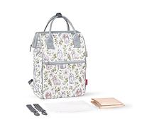 SONARIN Large Capacity Stylish Baby Changing Bag Backpack,Multifunctional Waterproof Diaper Bag Travel Nappy Changing Bag Maternity Bag with Changing Mat & Stroller Straps(Bunny)