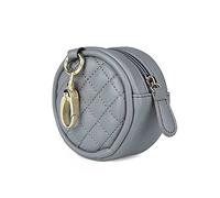 SONARIN Leather Dummy Case with Clasp,Portable Soother Pod Pacifier Case Pacifier Holder Soother Storage Box for Holding 2 Pacifiers or Nipple Shields,Attach to Diaper Bags(Grey)