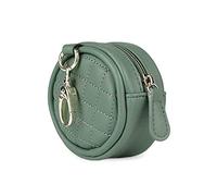 SONARIN Leather Dummy Case with Clasp,Portable Soother Pod Pacifier Case Pacifier Holder Soother Storage Box for Holding 2 Pacifiers or Nipple Shields,Attach to Diaper Bags(Green)