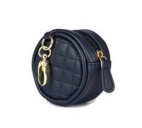 SONARIN Leather Dummy Case with Clasp,Portable Soother Pod Pacifier Case Pacifier Holder Soother Storage Box for Holding 2 Pacifiers or Nipple Shields,Attach to Diaper Bags(Dark Blue)