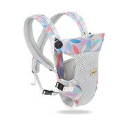 SONARIN Lightweight Breathable Baby Carrier, 4-in-1 Soft 3D Mesh Baby Wrap Carrier Ergonomic Child Carrier Backpack,Multi-Function for Newborn and Toddler 0 to 36 Months(Leaves)