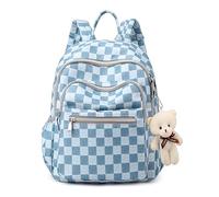 SONARIN Multi-Pockets Waterproof Baby Changing Bag Backpack,Large Capacity Diaper Bag Portable Travel Nappy Changing Bag Maternity Bag with Stroller Straps for Mom & Dad(Blue Check)