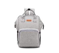 SONARIN Multifunction Baby Nappy Changing Backpack,Diaper Bag,Travel Backpack Organizer with Bottle Insulated Bags,USB Interface,Waterproof, Large Capacity(Grey)