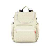 SONARIN Multifunction Baby Nappy Changing Backpack with Changing Mat and Stroller Strap,Diaper Bag,Travel Backpack Organizer,Waterproof, Large Capacity, Stylish and Durable(Creamy-White)