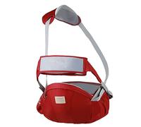 SONARIN Multifunctional Breathable Hipseat Baby Carrier,Ergonomic Waist Stool Seat Hip Seat Carrier with Safety Belt Protection & Shoulder Strap for Infant Toddler 3-36 Months(Red)